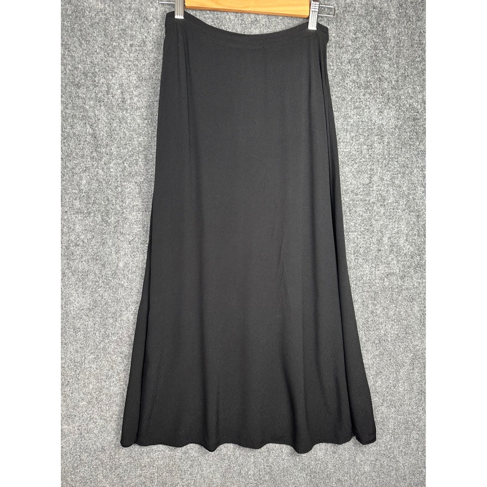Wilfred Aritzia Women Maxi Skirt 2 Black Crepe Flowy Minimalist High Waist Long - Picture 2 of 10
